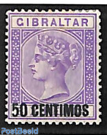 Gibraltar 1889 50c On 6p, Stamp Out Of Set, Unused (hinged) - Gibraltar
