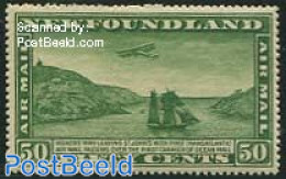 Newfoundland 1931 50c, Stamp Out Of Set, Unused (hinged), Transport - Aircraft & Aviation - Ships And Boats - Vliegtuigen