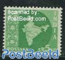 India 1957 5NP, Stamp Out Of Set, Unused (hinged), Various - Maps - Ongebruikt