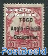 Germany, Colonies 1914 10pf, Anglo-French Occupation, Stamp Out Of Set, Unused (hinged), Transport - Ships And Boats - Boten