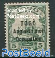 Germany, Colonies 1915 5pf, Anglo-French Occupation, Stamp Out Of Set, Unused (hinged), Transport - Ships And Boats - Boten
