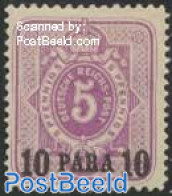 Türkiye 1884 10PA, German Post, Stamp Out Of Set, Unused (hinged) - Altri & Non Classificati