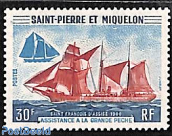 Saint Pierre And Miquelon 1971 30F, Stamp Out Of Set, Mint NH, Transport - Ships And Boats - Boten