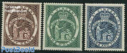 Saint Vincent 1955 Definitives, Coat Of Arms 3v, Mint NH, History - Coat Of Arms - St.Vincent (1979-...)