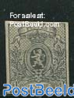 Belgium 1866 1c Greyblack, Imperforated, Unused (hinged) - Unused Stamps