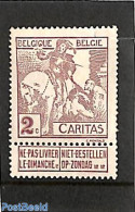 Belgium 1910 2c, Stamp Out Of Set, Unused (hinged), Nature - Horses - Unused Stamps