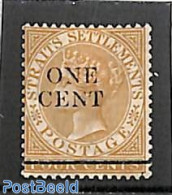Malaysia 1892 Straits Settlements, 1c On 4c, Stamp Out Of Set, Unused (hinged) - Altri & Non Classificati