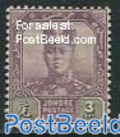 Malaysia 1910 Johore, 3c, Stamp Out Of Set, Unused (hinged) - Sonstige & Ohne Zuordnung