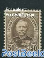Luxemburg 1891 50c Brown, Perf. 12.5, Stamp Out Of Set, Unused (hinged) - Nuovi