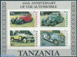 Tanzania 1986 Automobile Centenary S/s, Imperforated, Mint NH, Transport - Automobiles - Cars