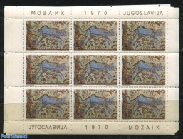 Yugoslavia 1970 Mosaics 6 M/ss, Mint NH, Art - Paintings - Ongebruikt