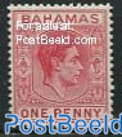 Bahamas 1938 1p, Carmine, Stamp Out Of Set, Unused (hinged) - Other & Unclassified