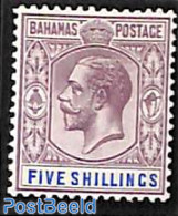 Bahamas 1912 5Sh, Stamp Out Of Set, Unused (hinged) - Other & Unclassified