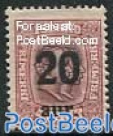 Iceland 1921 20A On 40A, Stamp Out Of Set, Unused (hinged) - Neufs