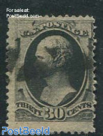 United States Of America 1870 30c Black, Used, Used Stamps - Oblitérés