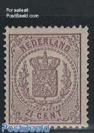 Netherlands 1869 2.5c, Perf. 13.25 Large Holes, Minor Short Perf. At Bottom, Cert. (Moeijes), Unused (hinged) - Nuovi