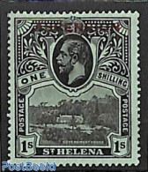 Ascension 1922 1sh, Stamp Out Of Set, Unused (hinged) - Ascensione