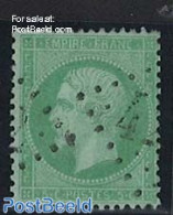 France 1872 5c Green On Blue Paper, Used, Used - Gebruikt