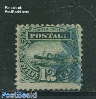 United States Of America 1869 12c Green, Used, Used Stamps, Transport - Ships And Boats - Usati