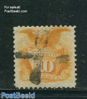 United States Of America 1869 10c Orange, Used, Used Stamps, Nature - Birds - Birds Of Prey - Usados