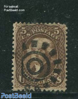 United States Of America 1861 5c Brown, Used, Used - Gebruikt