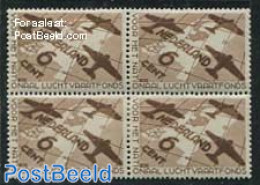 Netherlands 1935 Aviation 1v, Block Of 4 [+], Unused (hinged), Transport - Aircraft & Aviation - Unused Stamps