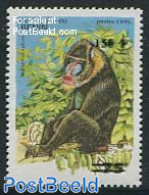 Benin 2000 150F On 75F  Overprint, Mint NH, Nature - Animals (others & Mixed) - Monkeys - Ongebruikt