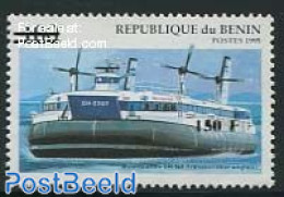 Benin 2000 150F On 100F  Overprint, Mint NH, Transport - Ships And Boats - Unused Stamps