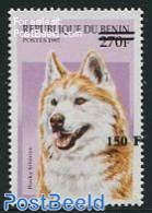 Benin 2000 150F On 270F  Overprint, Mint NH, Nature - Dogs - Ongebruikt