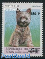 Benin 2000 150F On 270F  Overprint, Mint NH, Nature - Dogs - Ongebruikt
