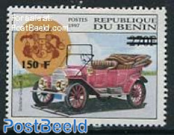 Benin 1997 150F On 270F  Overprint, Mint NH, Transport - Automobiles - Ongebruikt
