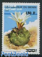 Benin 2000 150F On 100F  Overprint, Mint NH, Nature - Cacti - Flowers & Plants - Unused Stamps