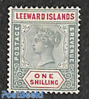Leeward Islands 1890 1sh, Stamp Out Of Set, Unused (hinged) - Leeward  Islands