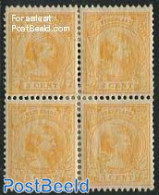 Netherlands 1891 3c Yelloworange, Block Of 4 [+], Unused (hinged) - Ongebruikt