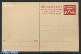 Netherlands 1941 Postcard With Answer 7.5c, Unused Postal Stationary - Briefe U. Dokumente