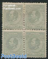 Netherlands 1872 12.5c Grey, Perf. 12.5:12, Block Of 4 [+], Unused (hinged) - Unused Stamps