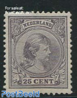 Netherlands 1891 25c MNH, Short Perf. On Right Side, Mint NH - Nuevos