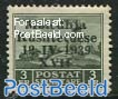 Albania 1939 3Fr, Stamp Out Of Set, Mint NH - Albanie