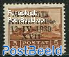 Albania 1939 5Fr, Stamp Out Of Set, Mint NH - Albanien