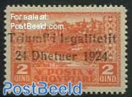Albania 1925 2Q, Stamp Out Of Set, Mint NH - Albanië