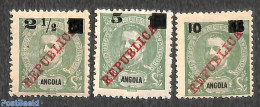 Angola 1912 Overprints 3v, Unused (hinged) - Angola