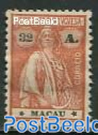 Macao 1923 32A Redorange/Black, Stamp Out Of Set, Unused (hinged) - Nuevos
