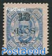 Macao 1902 18A On 300R, Blue, Stamp Out Of Set, Unused (hinged) - Nuevos