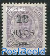 Macao 1902 18A On 20R Lilac, Stamp Out Of Set, Unused (hinged) - Neufs