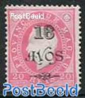 Macao 1902 18A On 20R Pink, Stamp Out Of Set, Unused (hinged) - Nuovi