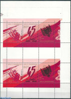 Albania 1989 Sheetlet With 2 Sets, Both With Party Unprinted 1.20L Stamp, Mint NH - Albanië