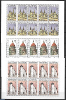 Slovakia 2002 Country Views 3 M/ss, Mint NH, Religion - Churches, Temples, Mosques, Synagogues - Neufs