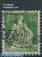 Switzerland 1908 35c, Grilled Gum, Used, Used Stamps - Gebruikt
