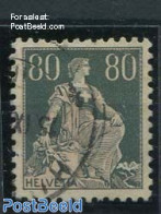 Switzerland 1915 80c, Coated Faserpaper, Smooth Gum, Used, Used Stamps - Oblitérés