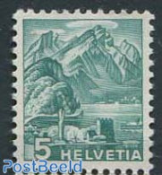 Switzerland 1936 5c, Double Embossed Upper Border, Background, Mint NH - Neufs